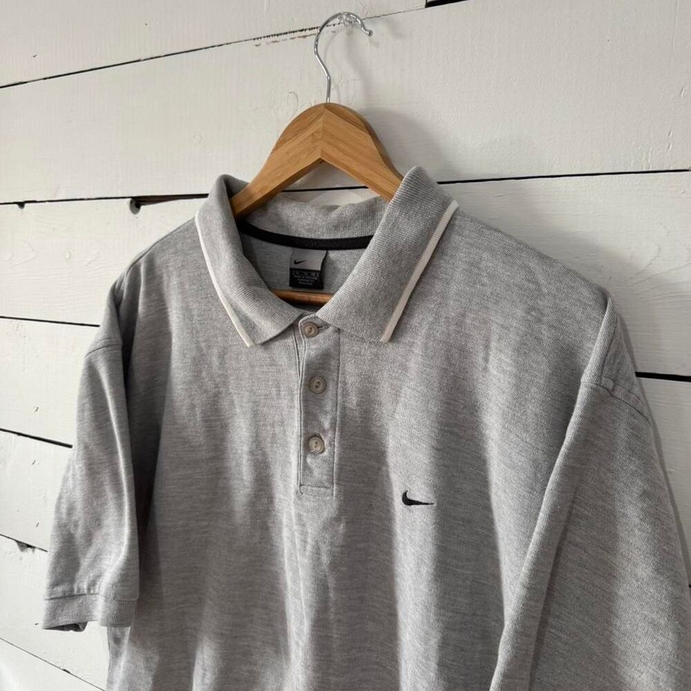 Vintage y2k grey nike polo shirt